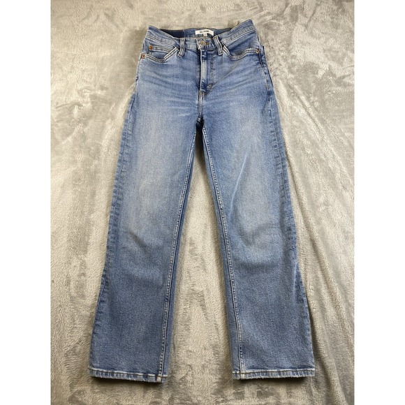 RE/DONE Women's Jeans Sz 25 70s Ultra High Rise Wide-Leg60s Fade 163-3W7CB